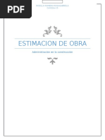 Estimacion de Obra