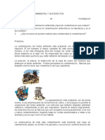 La Contaminación Ambiental y Sus Efectos