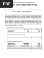 Strategic Management Accounting: Section A - Questions 1, 2 and 3 Are All Compulsory