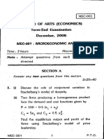 I Mec4O1 - : Master of Arts (Economics) ' Term-End Bramination December, 2oob Mec-001: Micboeconomic Analysis