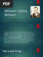 William Carlos William: Early 20 Century American Poetr