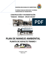 Plan de Manejo Ambiental - Planta de Asfalto (Mizque - Aiquile)