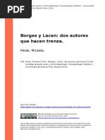 Borges y Lacan Dos Autores