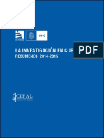 La Investigación en Curso, Resúmenes 2014-2015