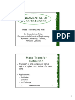 Lecture 1 of Mass Transfer