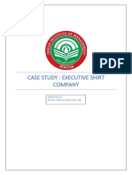 Case Study Executive Shirt Company