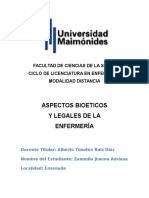 Bioetica y Legales Tercer Entrega