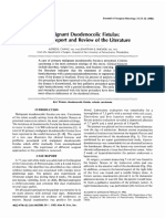 Ma1 Ignan Duodenocol Ic Fistulas: A Case Report and Review of The Literature