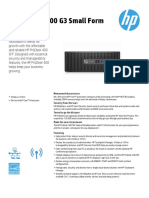 HP Prodesk 400 G3 Small Form Factor PC: Datasheet