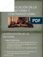 La Educación en La Reforma y Contrarreforma