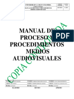 Manual Procesos Procedimientos Audiovisuales