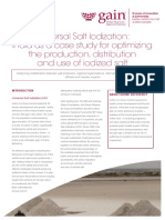 Universal Salt Iodization. India As A Case Study For Optimizing The Production Distribution and Use of Iodized Salt.