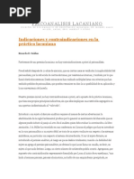 Indicaciones y Contraindicaciones en La Practica Lacaniana