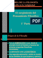 El Surgimiento Del Pensamiento Filosófico