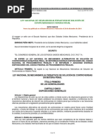 Ley Nacional de Mecanismos Alternativos de Solucion de Conflictos de Controversias en Materia Penal