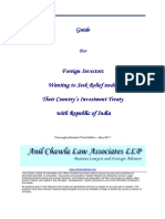 Guide For Foreign Investors Wanting To Seek Relief Under Their Country's Investment Treaty With Republic of India