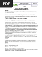 Especificaciones Técnicas Celdas de MT