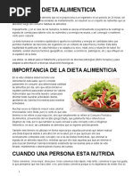 Dieta Alimenticia Según La Edad Parte 2