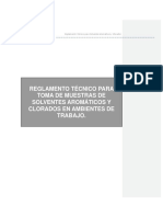 Reglamento Técnico Toma Muestras Solventes