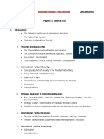 International Relations - Syllabus