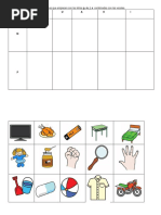 Recorta y Pega Los Dibujos de Las Palabras Que Empiecen Con Las Letras