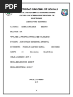 Pruebas de Solubilidad Practica 4 Quimica