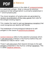 Immunological Tolerance: Unresponsiveness