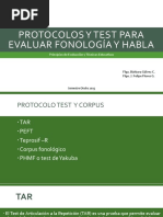 Protocolos y Test para Evaluar Fonología y Habla