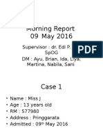 Morning Report 09 Mei 2016 (Kista Ovarium)