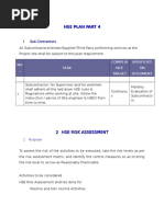 HSE Plan Part 4