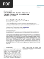 Research Article: SOCS1 Mimetic Peptide Suppresses Chronic Intraocular Inflammatory Disease (Uveitis)