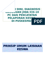 Materi Dr. Yuni DETEKSI DINI, DIAGNOSIS GANGGUAN JIWA ICD-10 PC