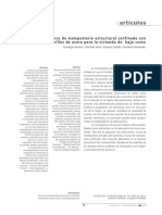 Sistema de Muros de Mampostería Estructural Confinada Con Perfiles de Acero para La Vivienda de Bajo Costo PDF