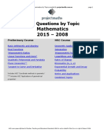 2015 - 2008 Mathematics - All Topics