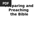 Preparing and Preaching The Bible