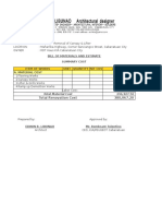 Bill of Materials and Estimate Summary Cost Item of Works Unit Quantityunit Cost Amount A. Material Cost