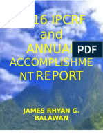 2016 IPCRF and Annual: Accomplishme NT