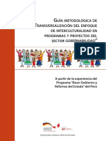 Guia Metodologica de Transversalizacion Del Enfoque de Interculturalidad PDF