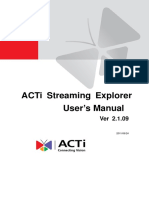 Acti Streaming Explorer User 'S Manual