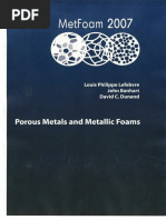 MetFoam 2007 Porous Metals and Metallic