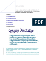 Lenguaje Denotativo y Connotativo