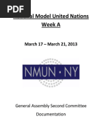 National Model United Nations Week A: March 17 - March 21, 2013