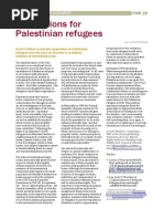 Reparations For Palestinian Refugees