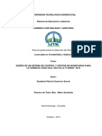 Diseño de Un Sistema de Control y Gestión de Inventarios para La Farmacia Cruz Azul Sdo Villa Florida" 2013