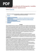 Indicadores de Evaluación Del Desempeño y Variables de Comportamiento Organizacional