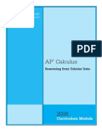 Curriculum Module: Reasoning From Tabular Data