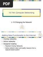 15-744: Computer Networking: L-15 Changing The Network