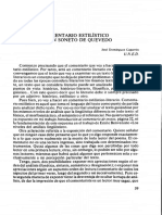 Comentario Estilistico de Un Soneto de QuevedoPDF PDF