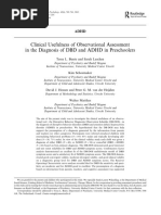 Clinical Usefulness of Observational Assessment in The Diagnosis of DBD and ADHD