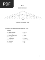 Bab I Pendahuluan: Gambar I.1 Rencana Kuda - Kuda